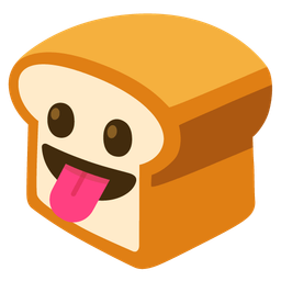 face with tongue and bread