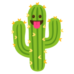 face with tongue and cactus