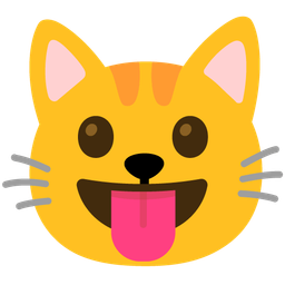 face with tongue and cat face
