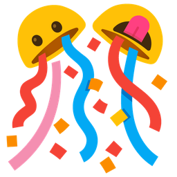 face with tongue and confetti ball