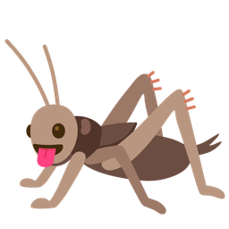 face with tongue and cricket