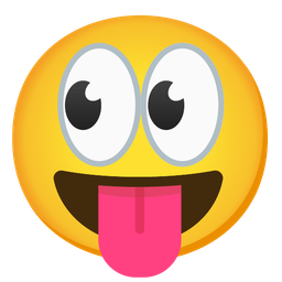 face with tongue and eyes