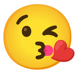 Face with tongue and Face blowing a kiss