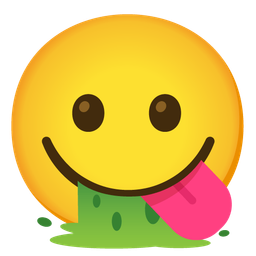 face with tongue and face vomiting