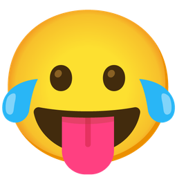 Face with tongue and Face with tears of joy