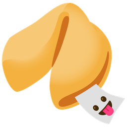 face with tongue and fortune cookie