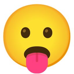 face with tongue and frowning face with open mouth