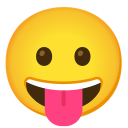 Face with tongue and Grinning face
