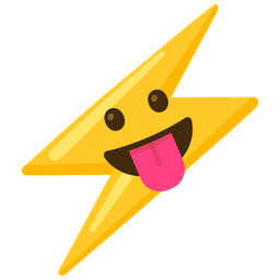 face with tongue and high voltage