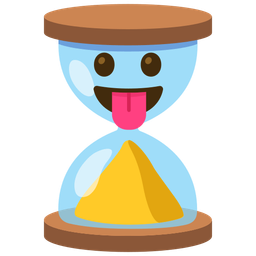 face with tongue and hourglass done