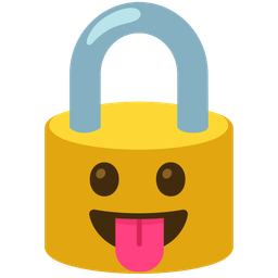 face with tongue and locked