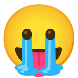 face with tongue and loudly crying face