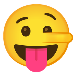 face with tongue and lying face