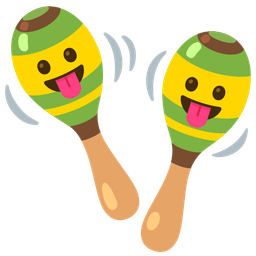 face with tongue and maracas