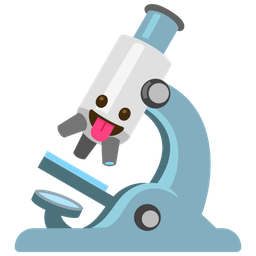 face with tongue and microscope