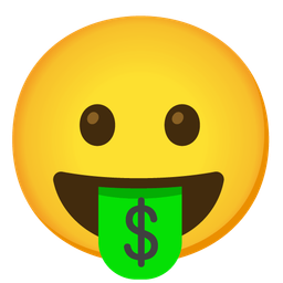 Face with tongue and Money-mouth face