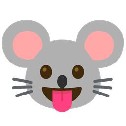 face with tongue and mouse face