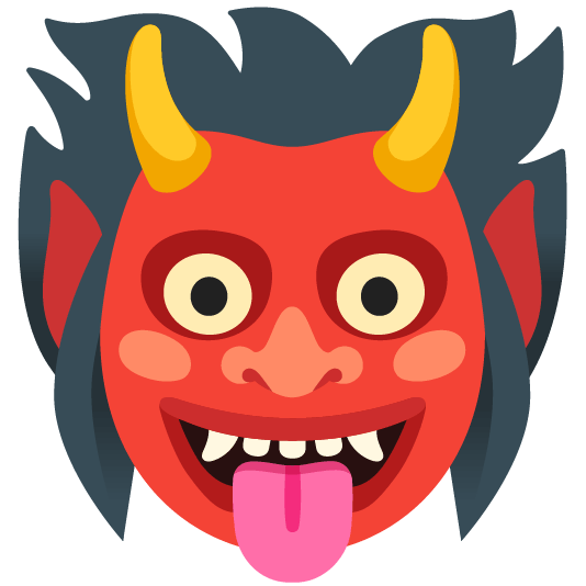 Face with tongue and Ogre