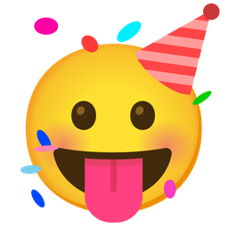 face with tongue and partying face