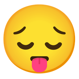 face with tongue and pensive face