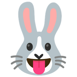 face with tongue and rabbit face