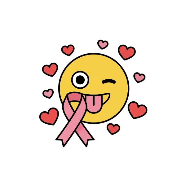 Face with tongue and Reminder ribbon