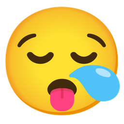 face with tongue and sleepy face