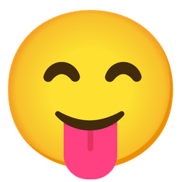 Face with tongue and Slightly smiling face
