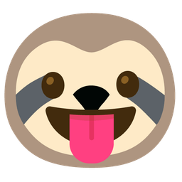 face with tongue and sloth