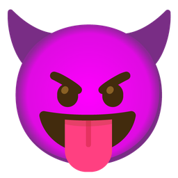 face with tongue and smiling face with horns