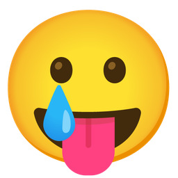 Face with tongue and Smiling face with tear