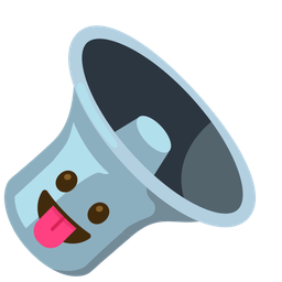 face with tongue and speaker low volume