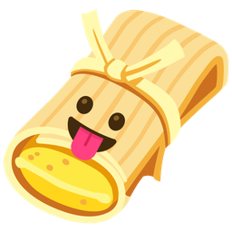 face with tongue and tamale