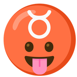 face with tongue and Taurus
