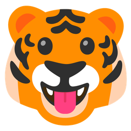 face with tongue and tiger face