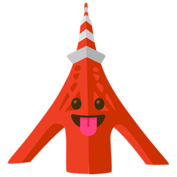 face with tongue and Tokyo tower