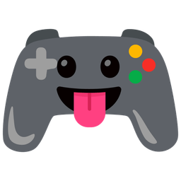 face with tongue and video game