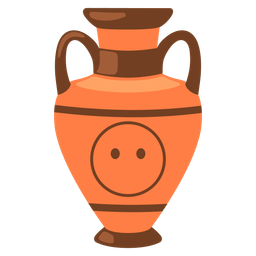 face without mouth and amphora