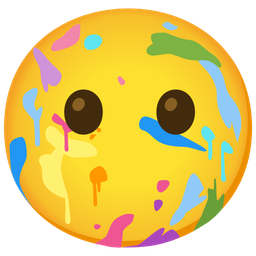 face without mouth and artist palette