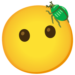 face without mouth and beetle