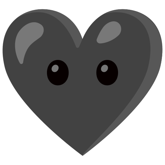 Face without mouth and Black heart