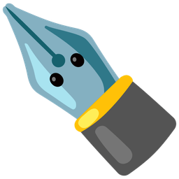 face without mouth and black nib