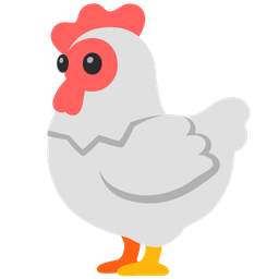 face without mouth and chicken