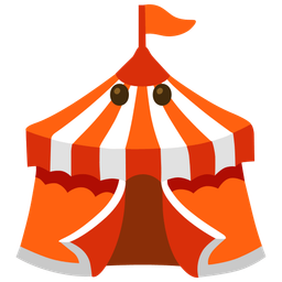 face without mouth and circus tent