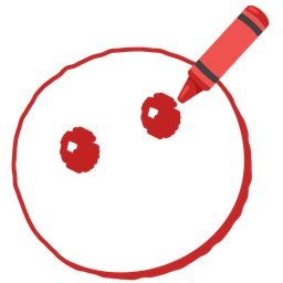 face without mouth and crayon