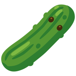 face without mouth and cucumber