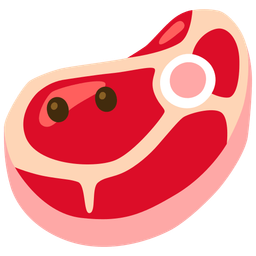 face without mouth and cut of meat