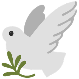 face without mouth and dove