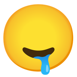 face without mouth and drooling face