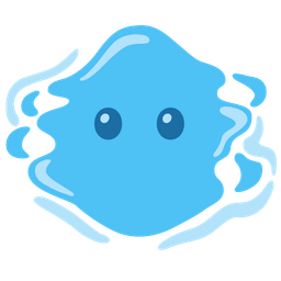 face without mouth and droplet